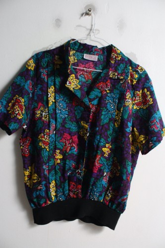 Womens vintage 80s floral - 80s,