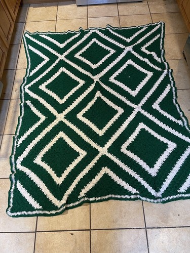 Large vintage afghan granny - -,