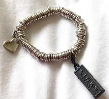 Genuine Links of London Bracelet Sterling Silver Sweetie & Heart Charm - NEW