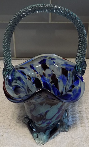 Murano style blue glass - murano,