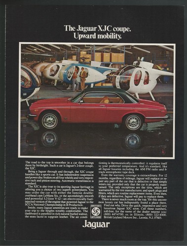 1976 jaguar xjc advertisement - 1976,