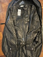 reiss leather jacket men large
