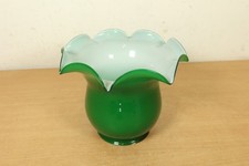 Vintage Large Green Over White