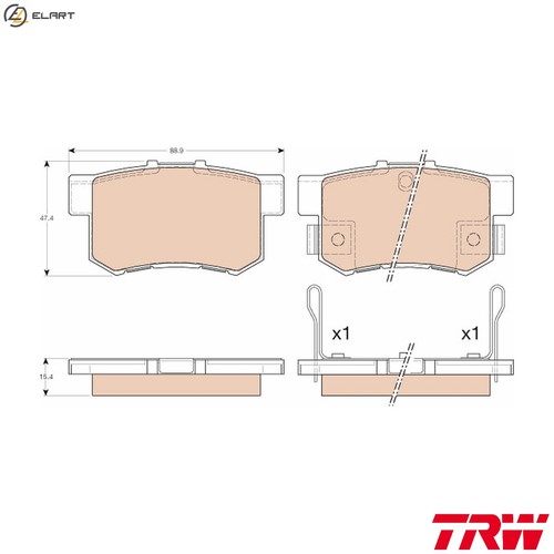 Brake pad set - brake,