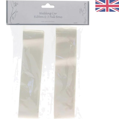 Ivory wedding car - ribbon, set