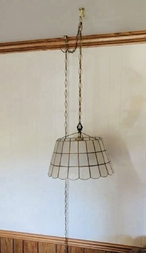 Vintage capiz shell brass - vintage,