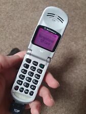 Motorola V50 Silver Retro Flip Mobile Phone Power On Tested - Pink Backlight 
