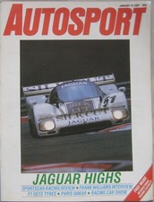 AUTOSPORT magazine 15 January 1987 featuring Mazda 323 Turbo 4x4 road test