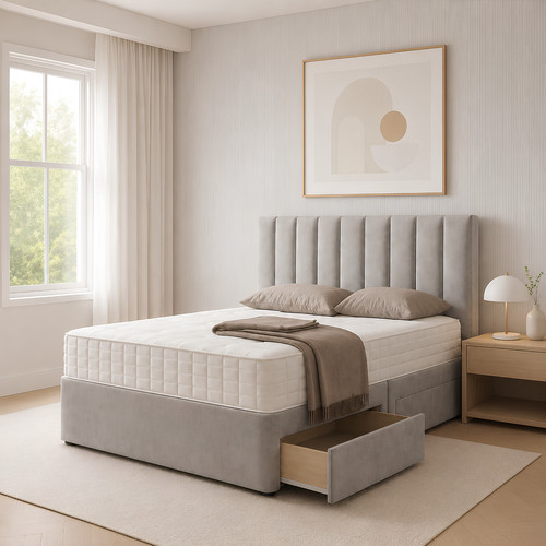 Plush divan bed set with - plush,