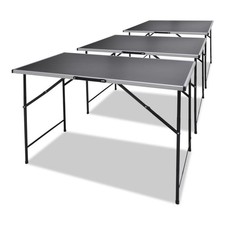 Foldable Pasting Table 3pcs Black Aluminium Wallpaper Craft Project vidaXL