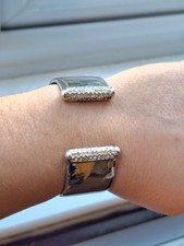 Monet wide open bangle with rhinestones