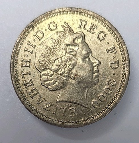 Qe11 2000 one pound coin - one, welsh