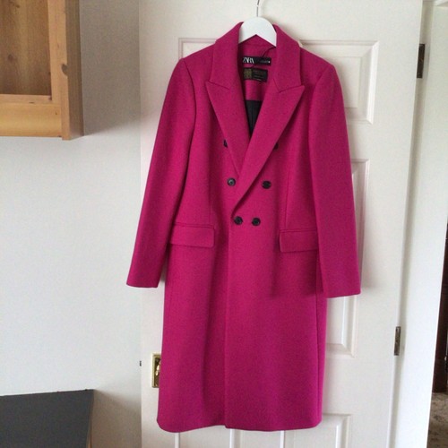 Zara deep pink double - , breasted