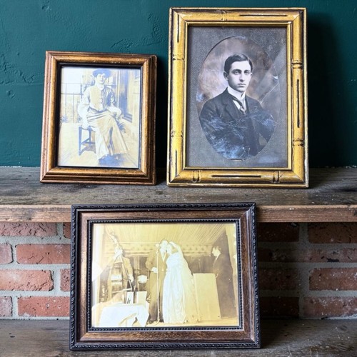 Creepy vintage framed photo - creepy,