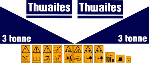 Thwaites tonne dumper decals - tonne,