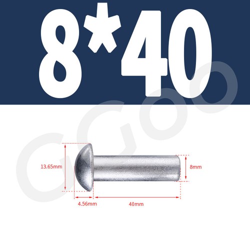 Solid aluminium round head - aluminium,