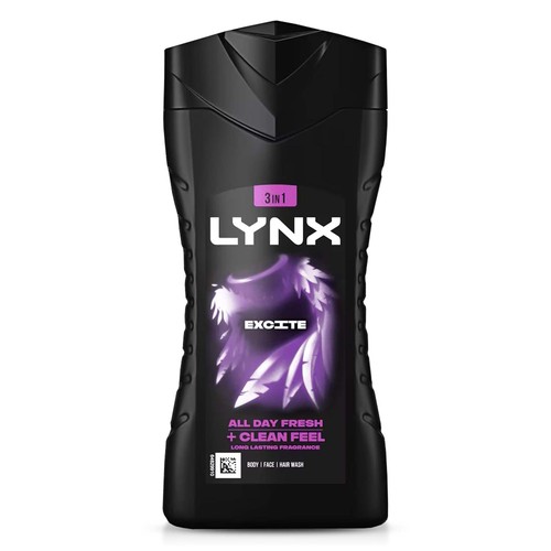 Lynx excite shower gel 225ml - shower,