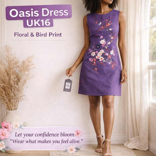 Oasis floral bird - bird, print