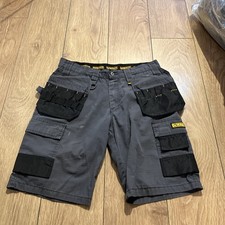 Dewalt Shorts Men’s W32” Black Grey Regular Holster Work Multi Pockets