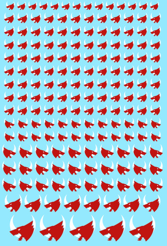 Red moon wolves space - red,