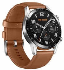 Huawei Watch GT 2 Classic Edition 46mm Stainless Steel Case Brown Leather Strap