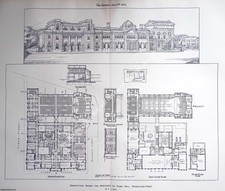 1910 : STOKE-ON-TRENT, DESIGN FOR ADDITIONS TO THE TOWN HALL. AN ORIGINAL PAGE F