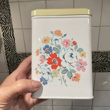 CATH KIDSTON VINTAGE FLORAL PRINT TIN STORAGE CONTAINER BOX