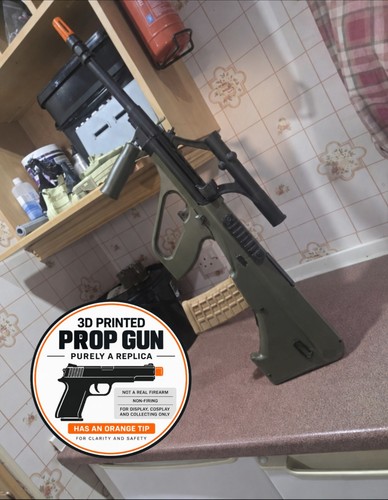 Steyr aug bright colour - colour, 3d