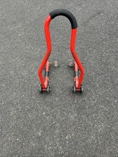 MOTORCYCLE MOTORBIKE REAR PADDOCK GARAGE STAND  Lift In Red