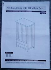 *INSTRUCTIONS ONLY* IKEA Kids Scandinavia 2 Draw Wardrobe Omo Instruction Manual