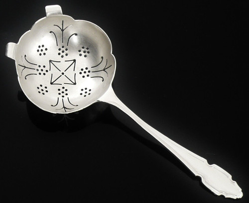 Sterling silver tea - sterling, strainer