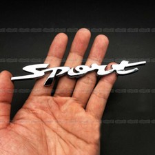 Silver 3D Chrome Sport Logo