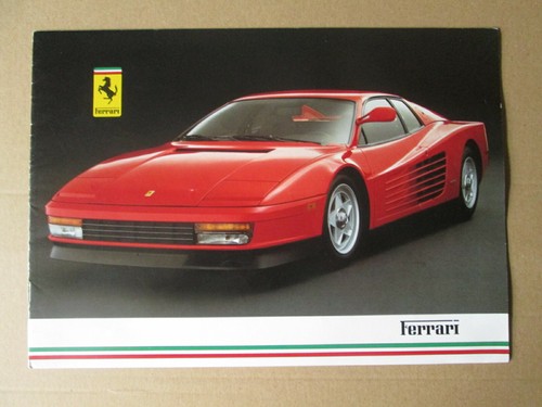 Ferrari car brochure - ferrari, 1986