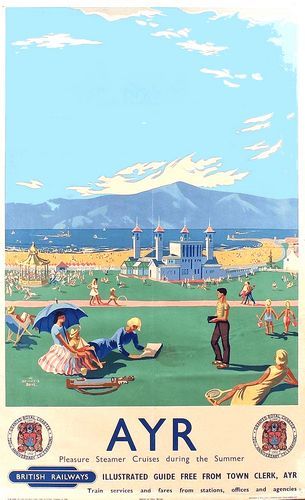 Vintage british rail ayr - british,