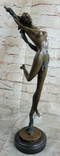 Scarf dancer nude bronze - dancer,