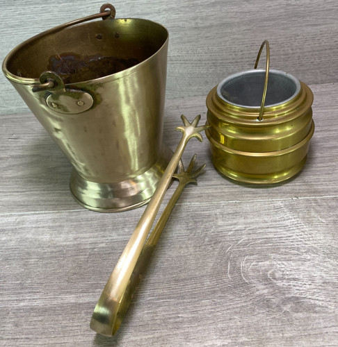Art nouveau brass - art, pail