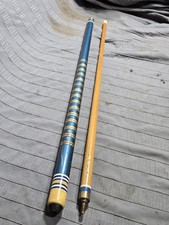 Vintage Pool Cue Blue And Gold