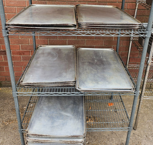 Used bakery oven trays 60x40cm - bakery,