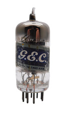 GEC B329 ECC82 12AU7 Long Black Plate Square Getter Valve Tube NOS 'F LG' (V62)