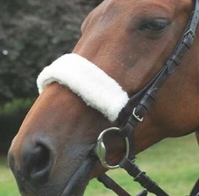 Shires Acrilan Noseband Sleeve | Black or Natural Colour
