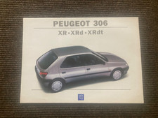 PEUGEOT 306 XR / XRd / XRdt BROCHURE 1994 - RARE