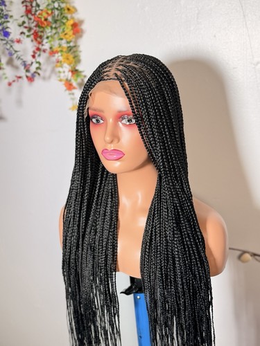 Black knotless braided wig - knotless,