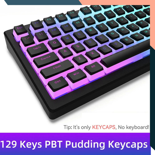 Pudding pbt keycaps 129 - keycaps, keys