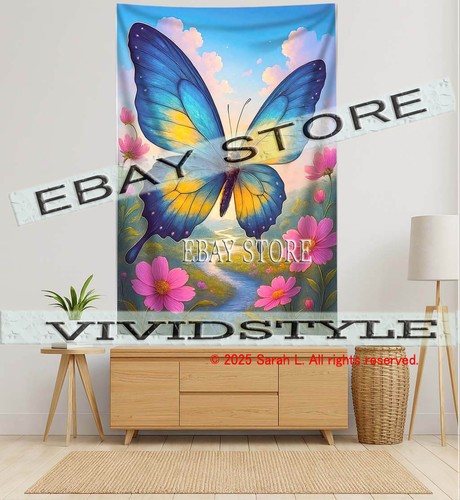 Colorful butterfly tapestry - butterfly,