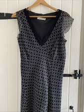 Ladies Black, White Lined Maxi