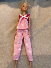 LACE EDGED PYJAMAS - FITS  BARBIE SIZE DOLL  FREE P&P #4171