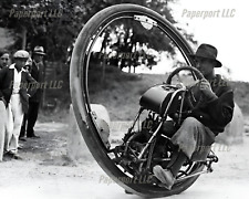 1930's Electric Monowheel "Dynasphere" 8x10 Photo