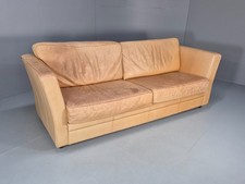 Vintage Skalma Three Seater Tan Leather Sofa Retro Danish EB10164 M3SS