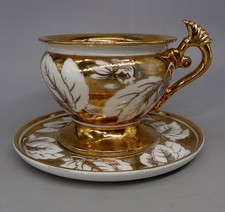 19th Century French Paris Porcelain Cup & Saucer from Chateau / Castle Dreux