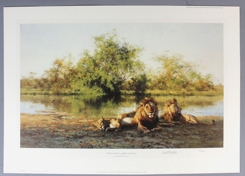 David shepherd signed 71x50cm - signed,
